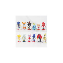 XIAOMA 12 stuks Sonic actiefiguren speelgoedpoppen cadeaus taarttoppers, 5 cm