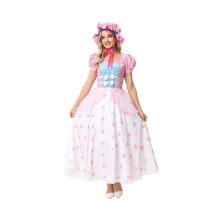(XL) Tarinalelu Jessie Cosplay-asu Vaaleanpunainen Pilkullinen Mekko Halloween Lahjat Rekvisiitta Juhlat