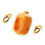 150-language AI-translated wireless clip-on Bluetooth earbuds (orange) 1