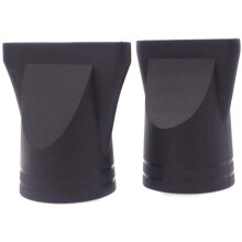 Set van 2 zwarte plastic föhnmondstukken voor de kapper (niet universeel).