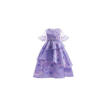 (3-4 jaar) AmzBarley Disney Encanto Isabela Deluxe Kinderjurk van pluizig garen, prinsessenjurk voor