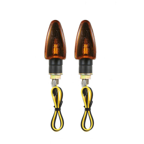 4pcs 12V Amber Motorcycle Turn Signal Lights Front & Back 1