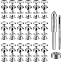15-mm-Schnappverschluss-Set – Werkzeugset mit Druckknöpfen Silver