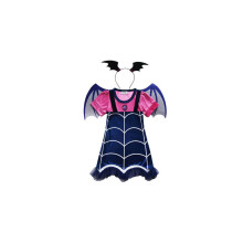 (3-4 jaar) Kinderkostuum voor meisjes: Vampirina Vleugeljurk, Hoofdband, Halloweenkostuum, Verkleedkostuum