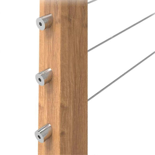 40 Pack 3/8In Stainless Steel Cable Railing Kit with 25/30/35 Degree Angle Washers 1