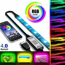 (3 m) RGB-LED-Streifen mit Bluetooth-App-Fernbedienung und Musikwiedergabe