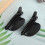 2pcs Heat Resistant Hair Styling Clips for Extensions Black 3
