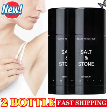 2X Salt & Stone mustaruusu ja oud-antiperspiranttideodorantti miehille ja naisille