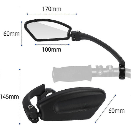 360 Rotatable Bicycle Rearview Mirror for 21-26mm Handlebar 1