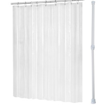 Teleskooppinen suihkutanko Teleskooppinen suihkutanko Valkoinen 30-50 cm & 180 cm x 180 cm Muovinen