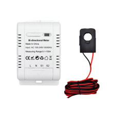 Tuya Solar PV kaksisuuntainen WiFi-mittari CT 150A:n kaksisuuntaisella puristinvirta-anturilla ja muuntajalla,