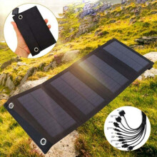 100W USB-Solarpanel, faltbare Powerbank, Outdoor-Camping, Wandern, Handy-Ladegerät (UK)