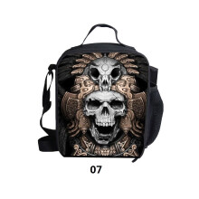 (07) Totenkopf-Lunchtaschen, wärmeisoliert, für Schule und Outdoor