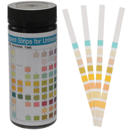 100 stuks urine pH-teststrips, urineanalyse teststrips, urine-eiwitteststrips