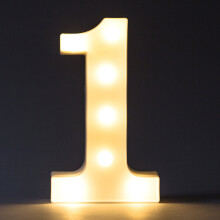 (1) LED-Leuchtzahlen 22 cm Weiß 0-100