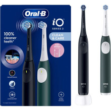 Elektrische tandenborstel - ORAL-B - iO 2 Night Zwart - 3 modi - Timer - 2 inbegrepen opzetborstels