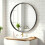 Homcom (Black) HOMCOM Wall Mirror 61 cm, Wall Mounted Bathroom Mirror 1