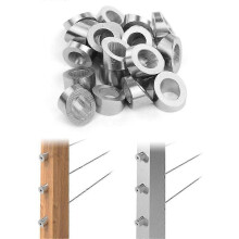 40 Pack 3/8In Stainless Steel Cable Railing Kit with 25/30/35 Degree Angle Washers