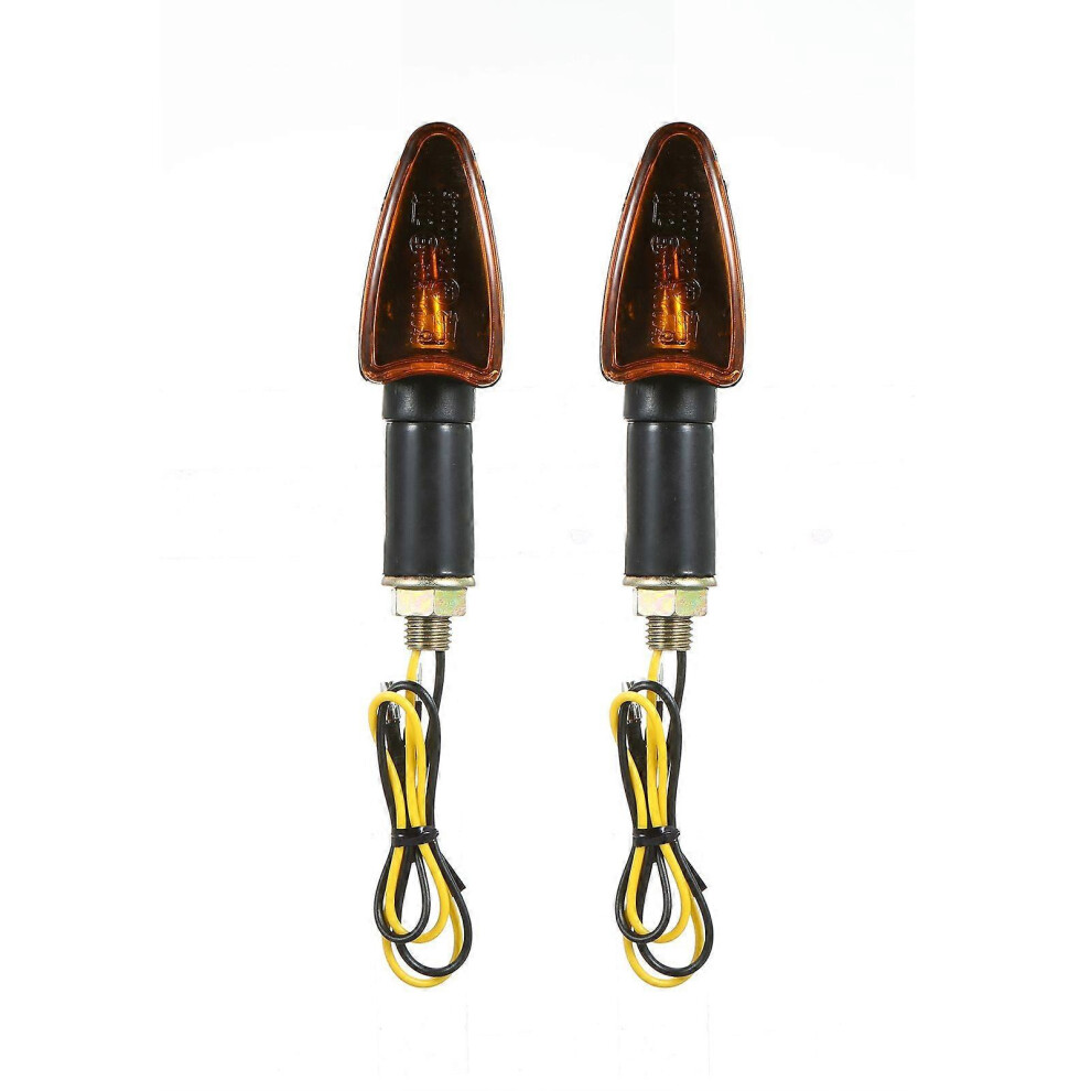 4Pcs 12V Motorcycle Turn Signal Lights Front & Back Amber 5996097204276