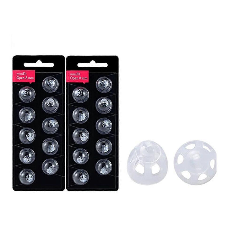 Oticon MiniFit Open Vent Domes: 2 Packs (8mm), Universal Hearing Aid Domes