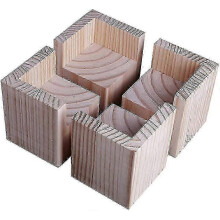 4-Piece Wooden Bed Risers for Heavy Furniture