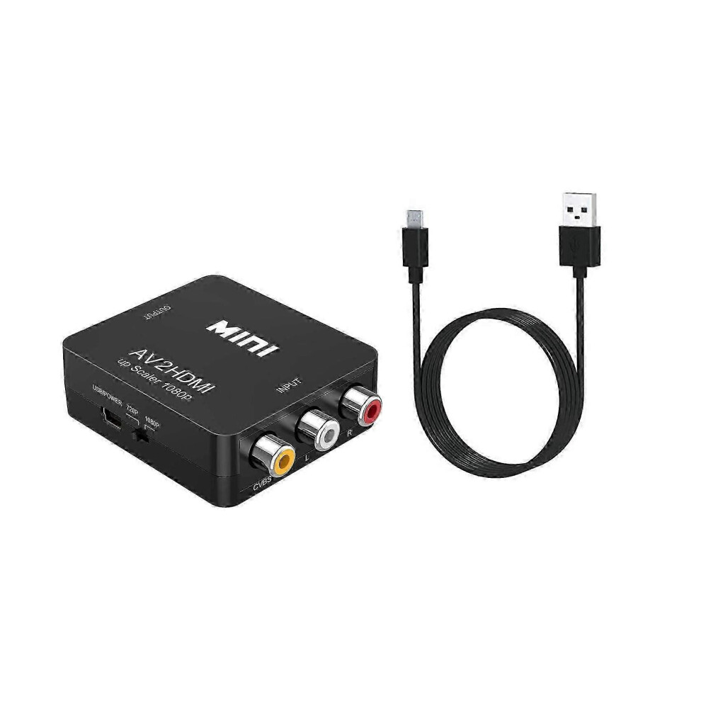 Rca To Hdmi Converter, 1080P Av To Hdmi Adapter For Tv, Pal/Ntsc Yellow/White/Red 5996097202142