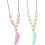 Feather Bead Silicone Chewing Necklace, Teether Pendant for Adults 1