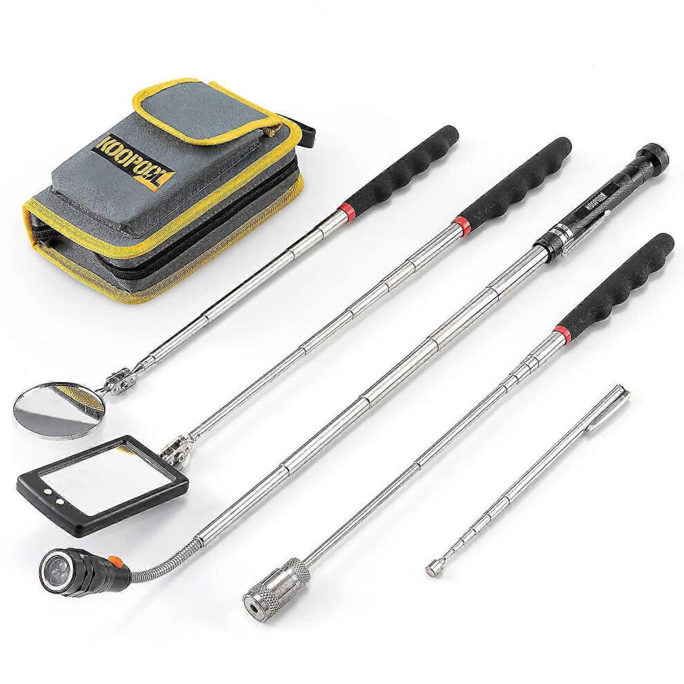 Extendable Magnetic Pickup Tool Set With Flashlight & Mirror 5996097199701