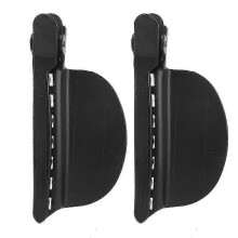 2pcs Heat Resistant Hair Styling Clips for Extensions Black