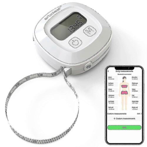 Smart Tape Measure with App, Bluetooth Body Measuring Tape, Locking, Retractable