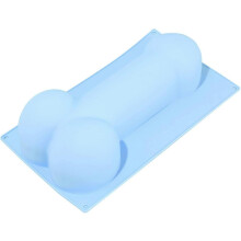Pink Grey Genital Shape Silicone Candy Mold for Baking Decor