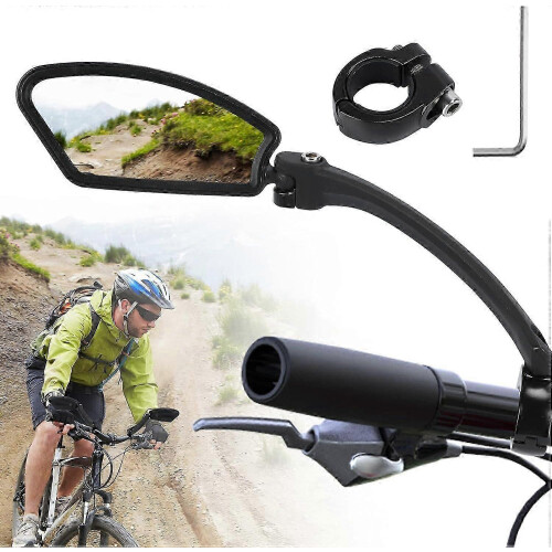 360 Rotatable Bicycle Rearview Mirror for 21-26mm Handlebar
