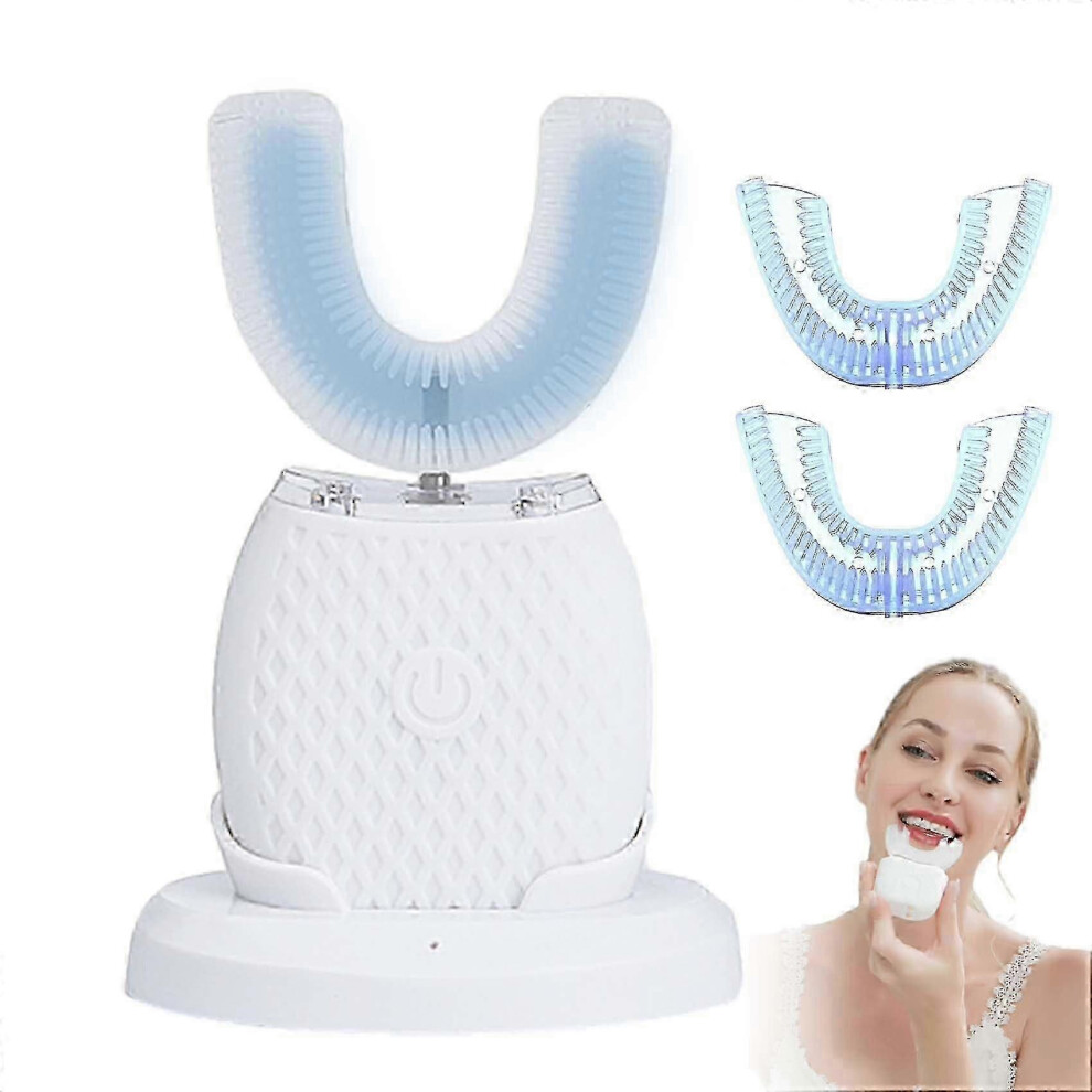 Scandinavian U-Shape Silicone Toothbrush, IPX7 Waterproof, Stain Removal