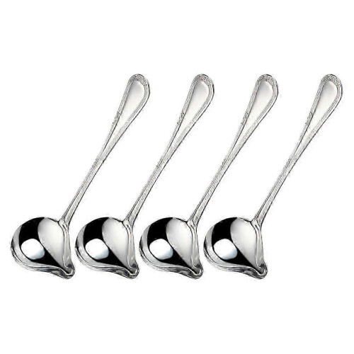 4Pcs Stainless Steel Gravy Ladle Set for Precise Serving
