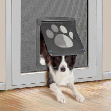 Magnetische, abschließbare Haustiertür, einfache Installation für Katzen/Hunde (42 cm x 37 cm)