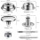 Set Snap Lock de 15 mm - Set de scule cu butoane Snap Silver 3