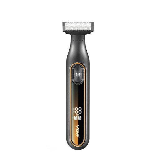 VGR V-360 5W Ψηφιακή Οθόνη USB Ηλεκτρική Ξυριστική Μηχανή σε σχήμα Τ (Κίτρινη)