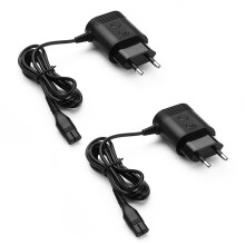 2 Stück A00390 4,3 V 70 mA Rasierer-Ladegerät mit EU-Stecker für S300 / S511 / S520 / S1010 / S1000 / YQ308