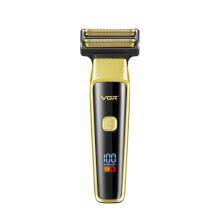 Rasoio elettrico digitale LCD 3 in 1 VGR V-366 5W USB per la cura dei peli del naso (giallo)