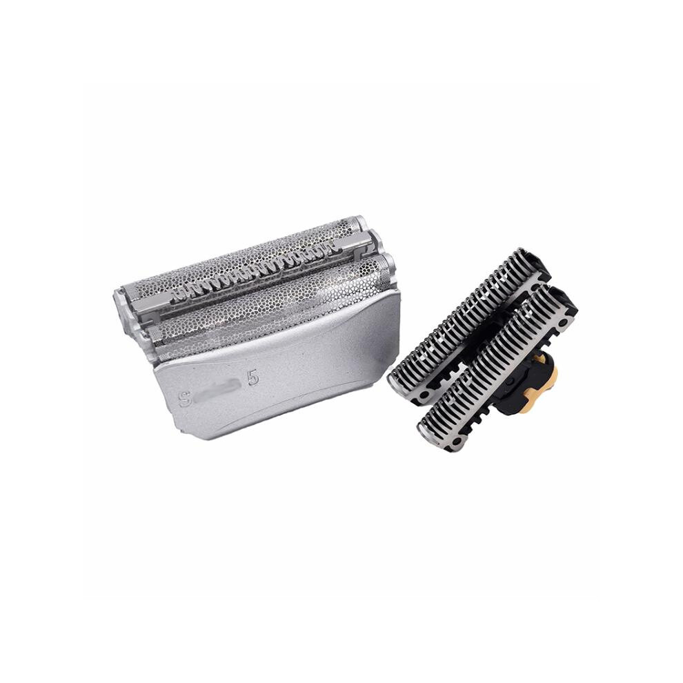 Silver For Braun 5 / 8000 51S / 51B Series Wf2s / 5760 / 530 / 550 Replacement Foil Head+Blade(Silver)