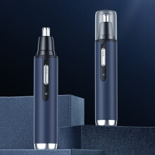 Rifinitore elettrico per peli del naso, rifinitore per sopracciglia ricaricabile tramite USB, rasoio (blu zaffiro)