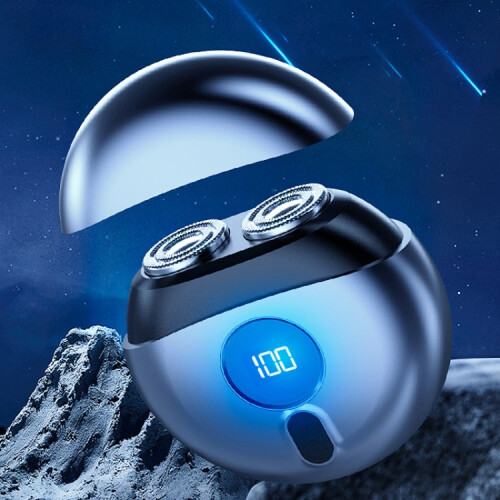 Ξυριστική μηχανή Flying Saucer με USB, επαναφορτιζόμενη, μίνι, TJ01 (σκούρο γκρι) 1