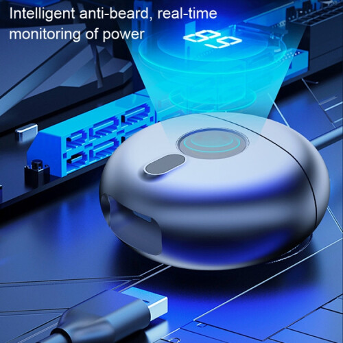 Ξυριστική μηχανή Flying Saucer με USB, επαναφορτιζόμενη, μίνι, TJ01 (σκούρο γκρι) 2