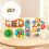 Educational Wooden Busy Game Board With Multiple Rattles For 3