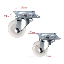 25mm Rubber Ball Bearing Swivel Caster, Heavy Duty Furniture Wheel