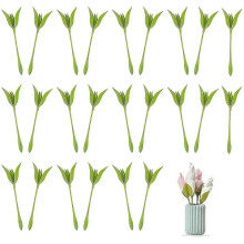 24 pcs Floral Napkin Holder, Green Stem Flower Holder for Party Table Decoration