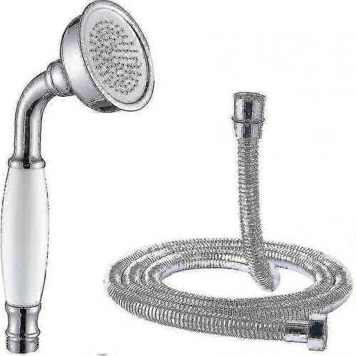 Classic Telephone Style Handheld Shower Head, Retro Ceramic Handle with 1.5m Hose