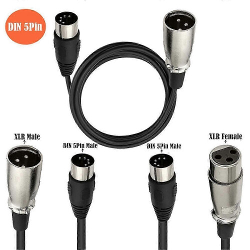 MIDI- oder XLR-DIN-5-Stecker-auf-XLR-Stecker-Kabel 2025 1