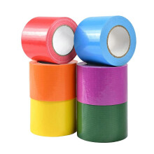 Confezione da 6 rotoli di nastro adesivo telato arcobaleno, 9 metri x 5 cm, resistente e impermeabile.