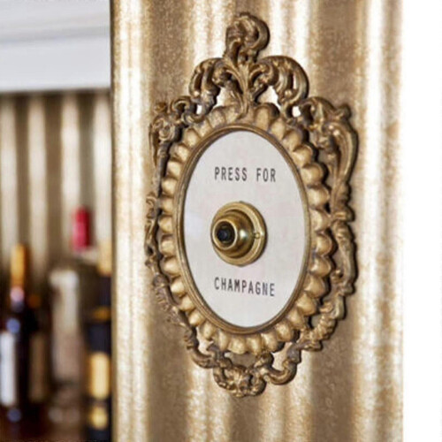 European Retro Ring Mini Press Champagne Button Doorbell 2